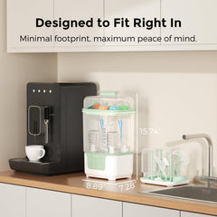 Momcozy bottle sterilizer and dryer stackable design keeps small kitchens organized