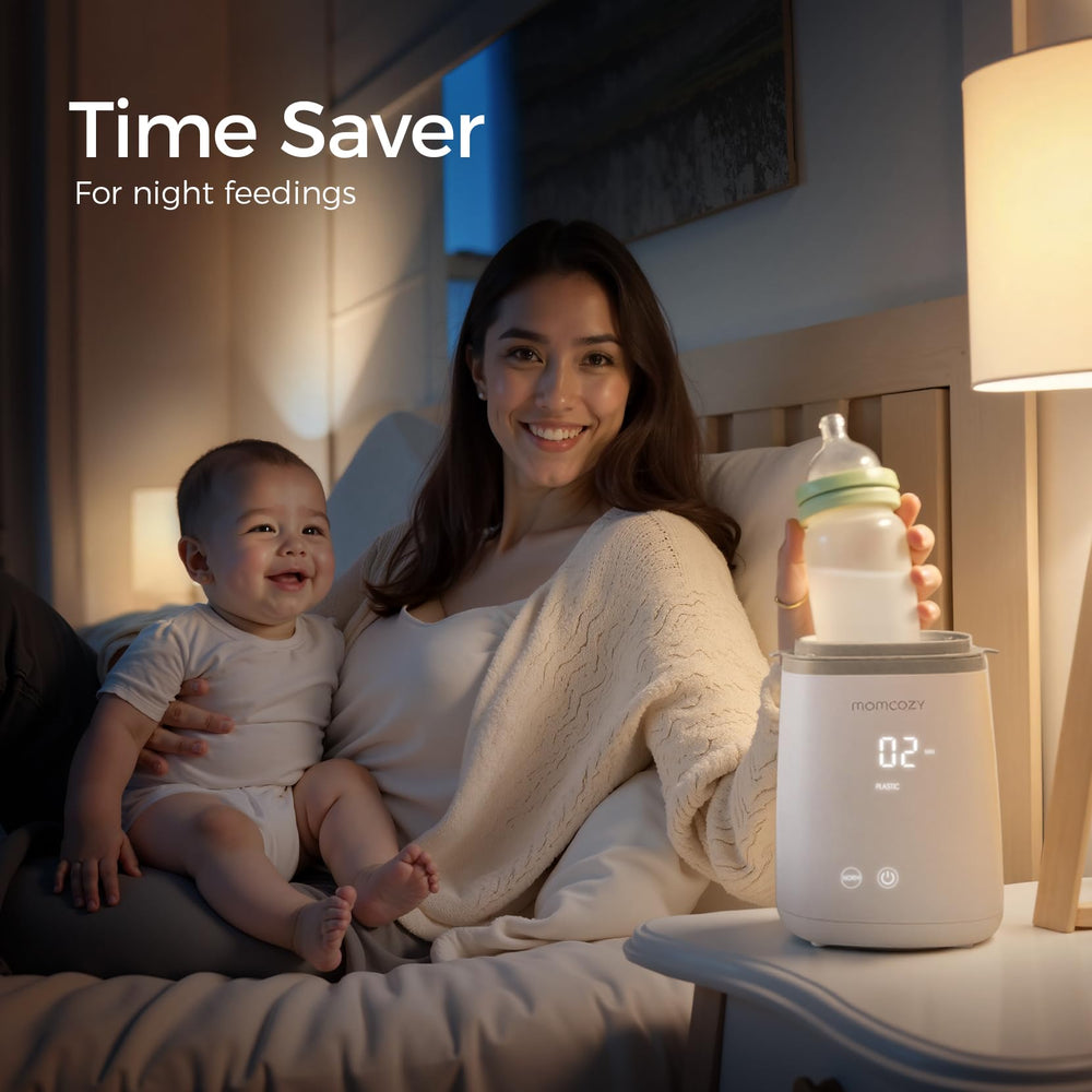 Momcozy Bottle Warmer fits all bottle types and sizes.