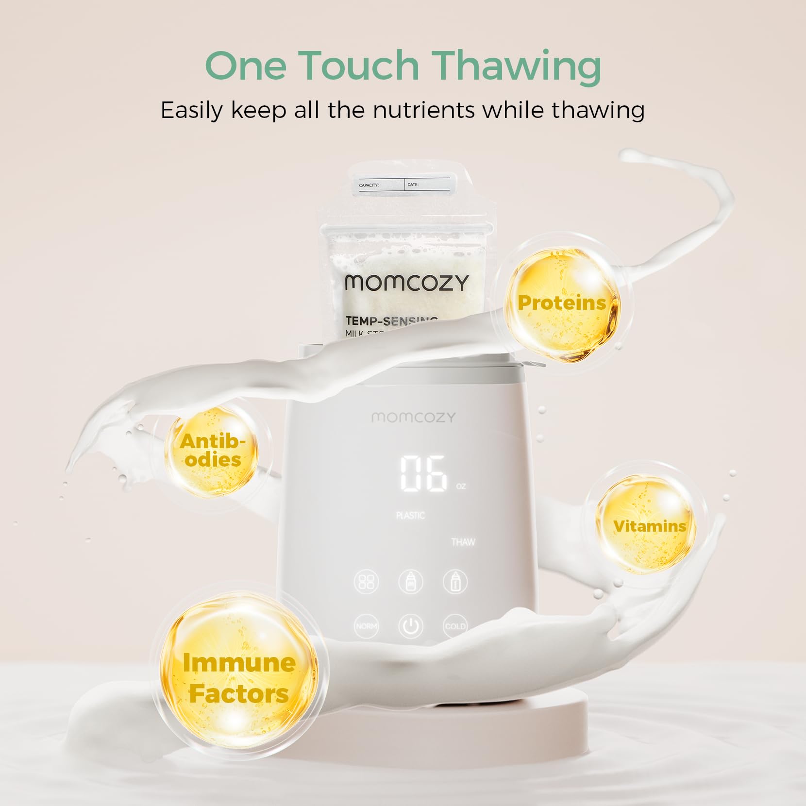 Momcozy Bottle Warmer auto shut-off adds overheating protection and peace of mind.