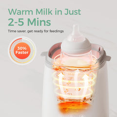 Momcozy Bottle Warmer heats quickly, saving time during busy mornings.