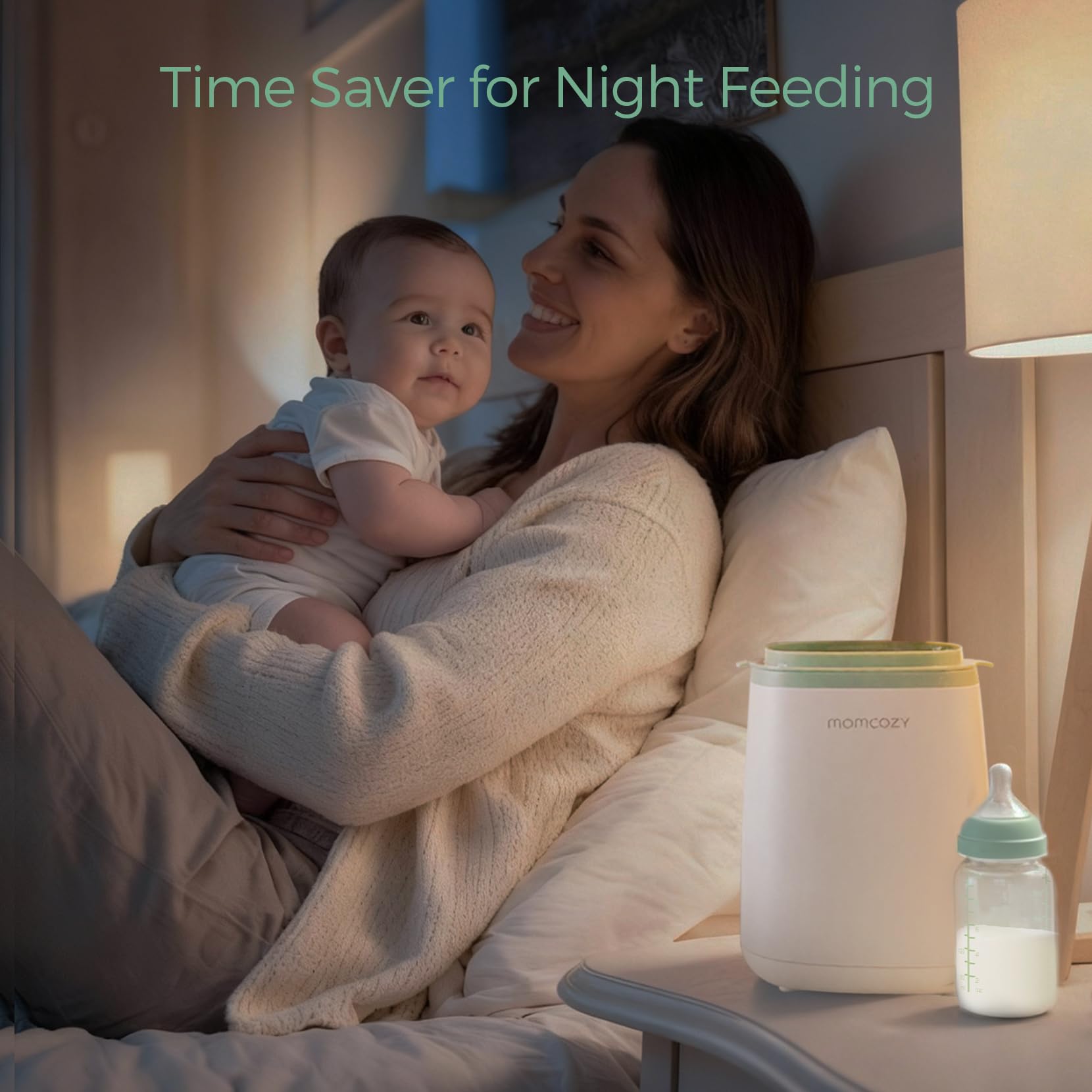 Momcozy Bottle Warmer thaw mode with frozen milk one-touch use