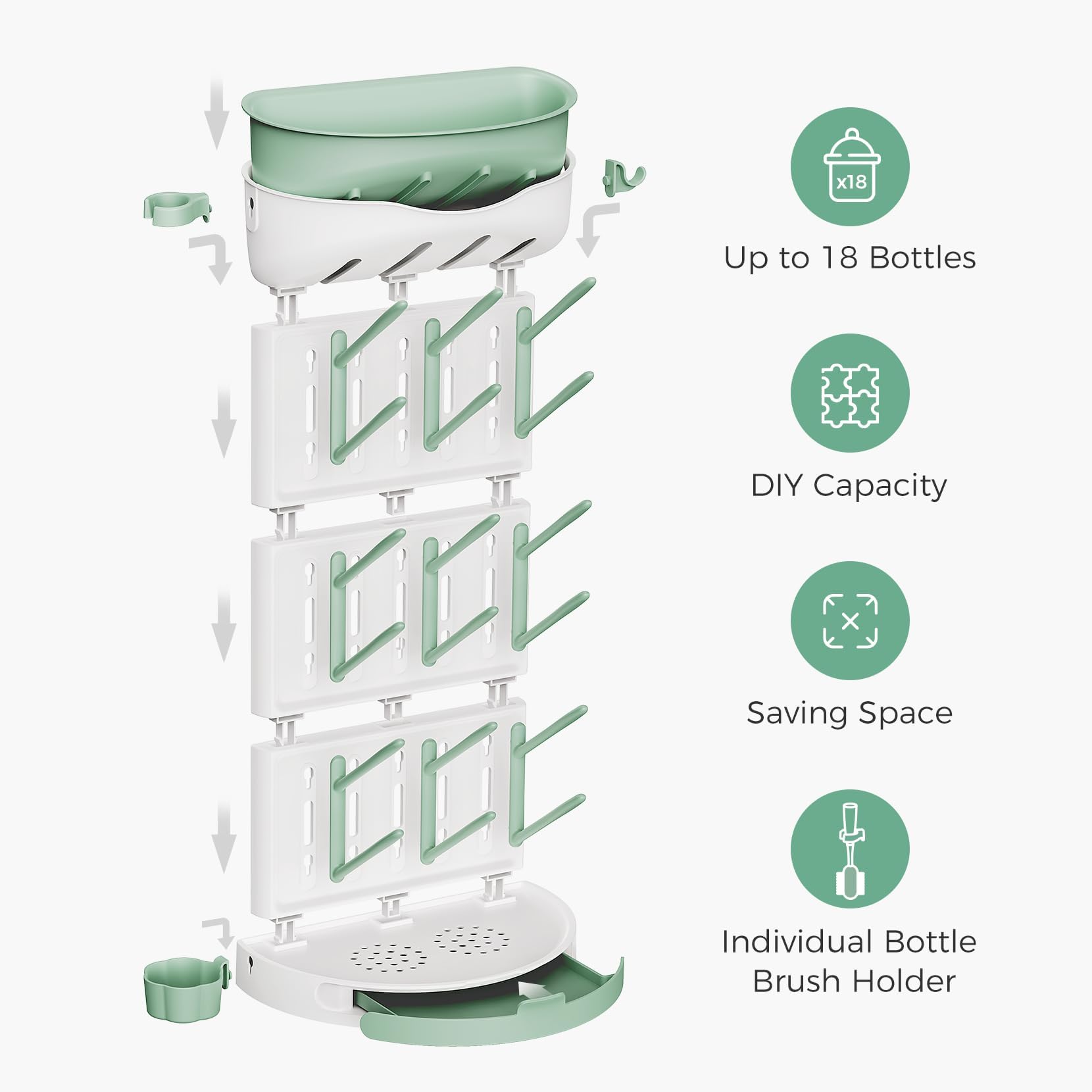 Momcozy BPA-free plastic drying rack for safe drying