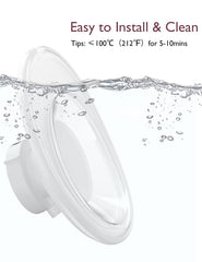 Momcozy BPA-free silicone flange material closeup emphasizes safe milk-contact parts.