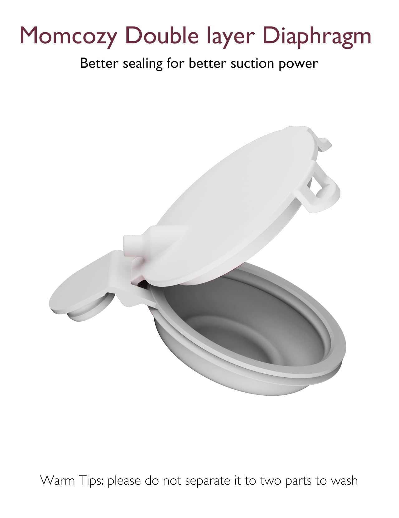 Momcozy BPA-free silicone pump parts safe for milk contact.