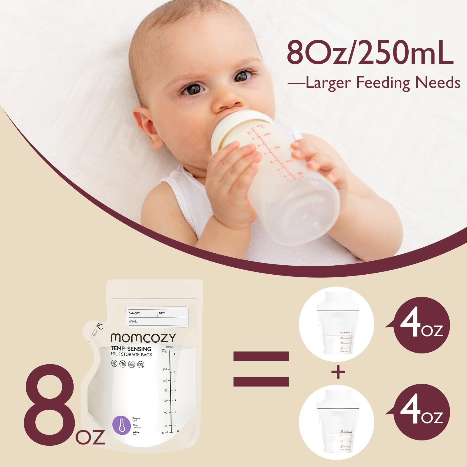 Momcozy BPA-free bag supports contamination-free milk handling