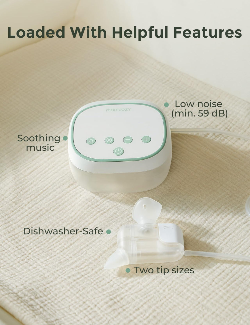 Momcozy BreezyClear Pro cleaning kit enables quick disassembly and sanitize after use.