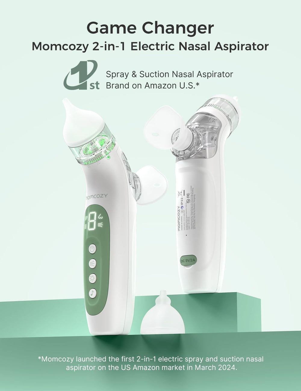 Momcozy BreezyClear soft lights and music ease care time.