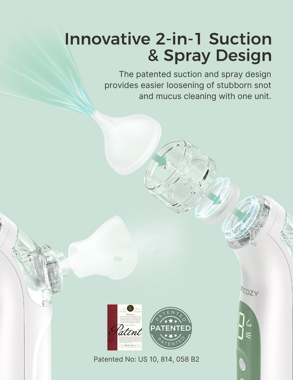 Momcozy BreezyClear whisper-quiet operation supports nighttime care.
