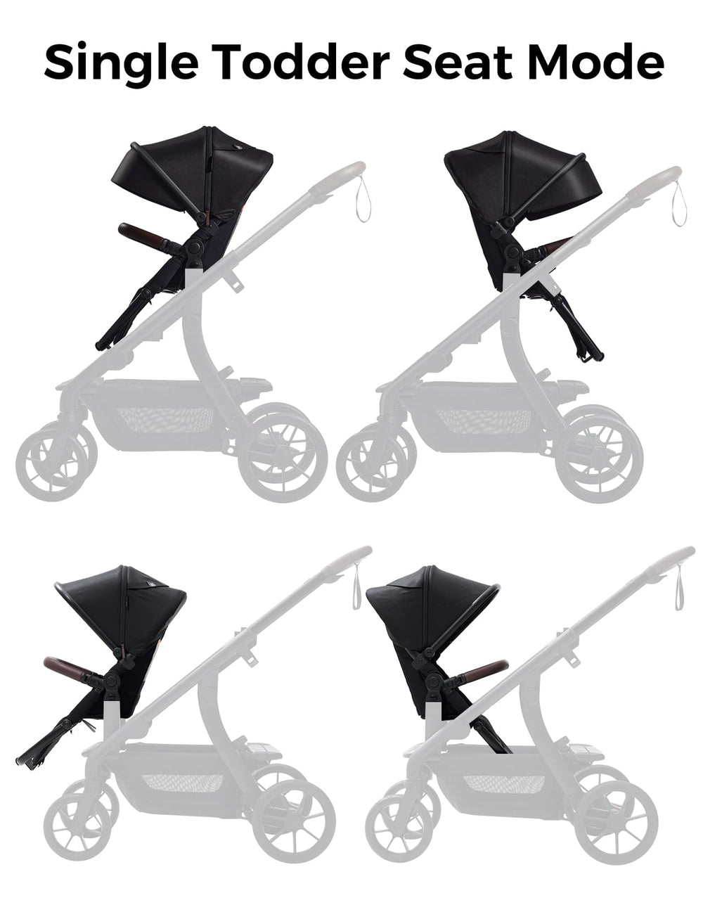 Momcozy ChangeGo second seat leather bumper bar adds premium grip during strolls
