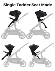 Momcozy ChangeGo second seat leather bumper bar adds premium grip during strolls