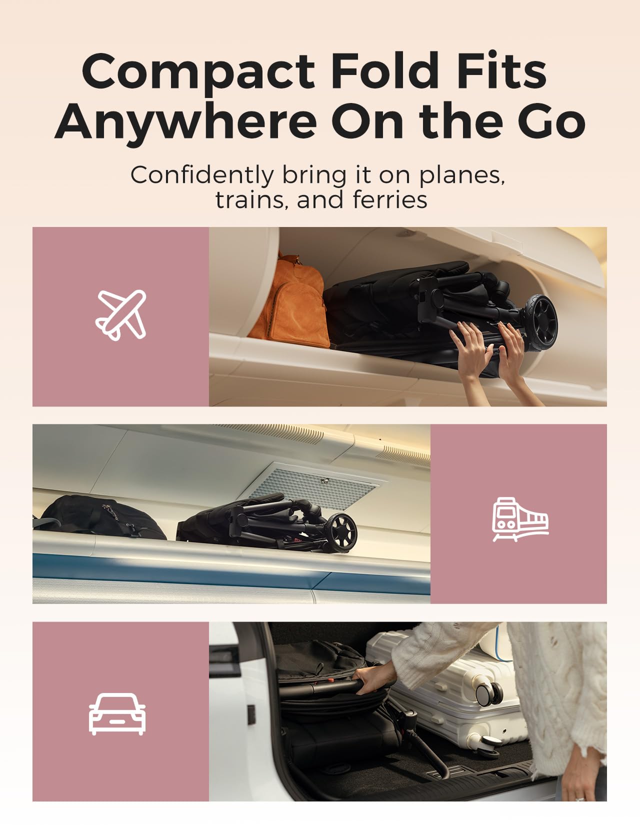 Momcozy ClickGo lightweight at 19.6 pounds enables easy one-handed carrying.