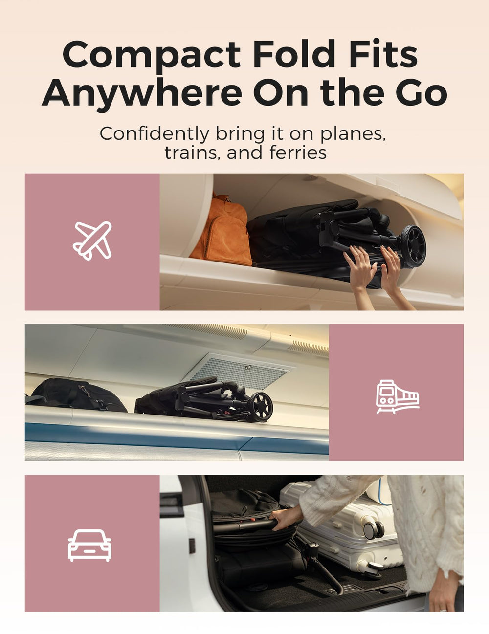 Momcozy ClickGo lightweight at 19.6 pounds enables easy one-handed carrying.