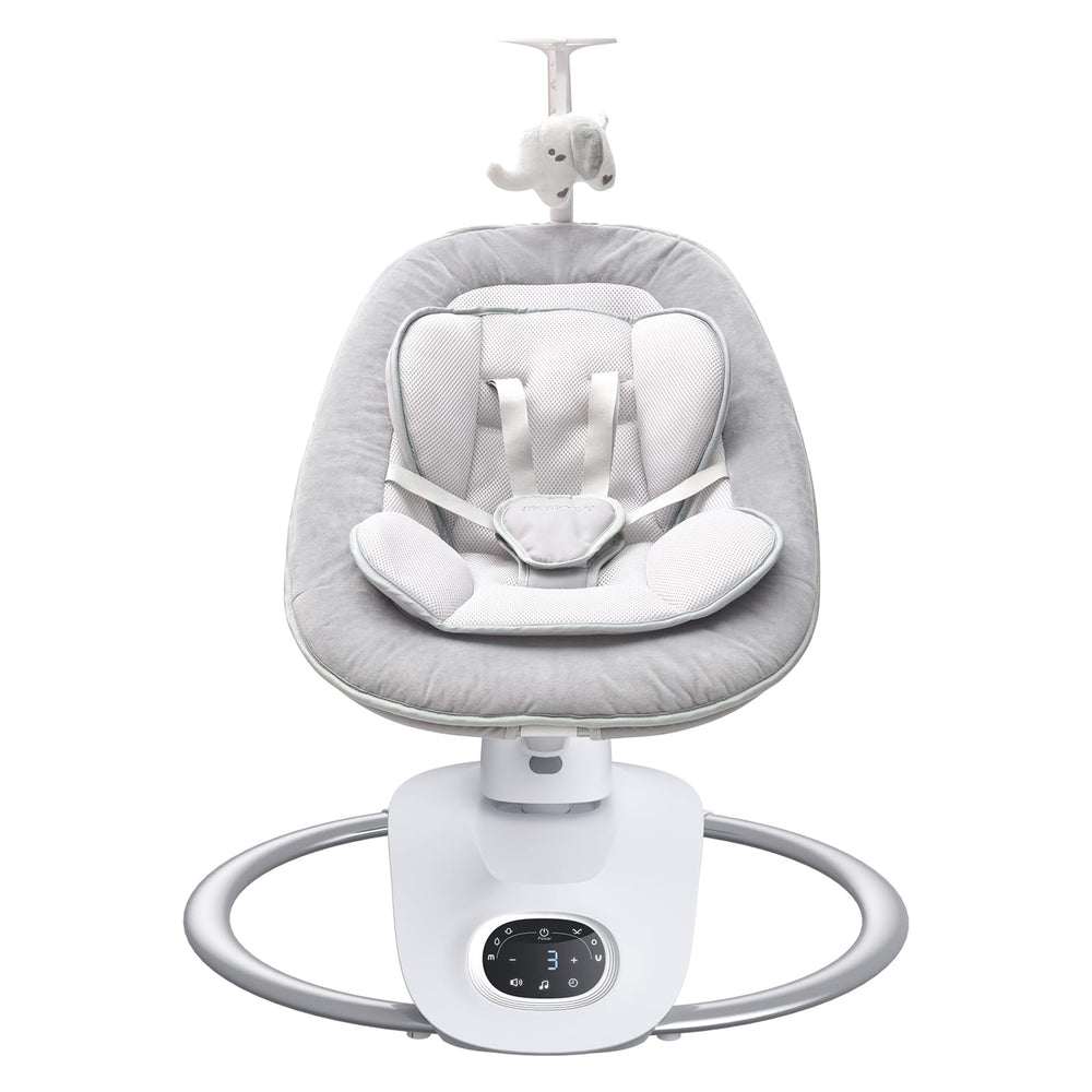 Momcozy CocoSway reclinable seat cushion enhances comfort with adjustable angle.