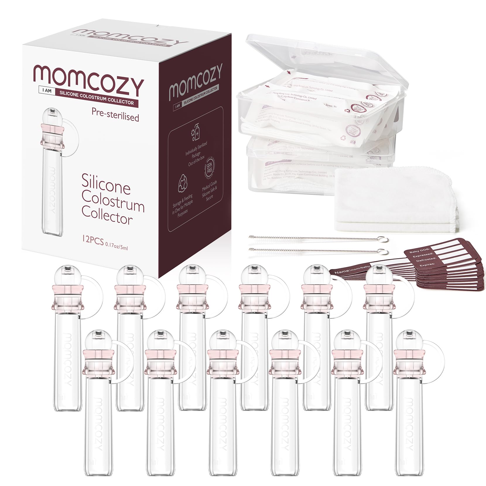 Momcozy colostrum collector with 5ml silicone cup for easy collection