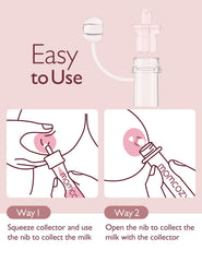 Momcozy colostrum collector nib-removal feature allows direct collection when needed.
