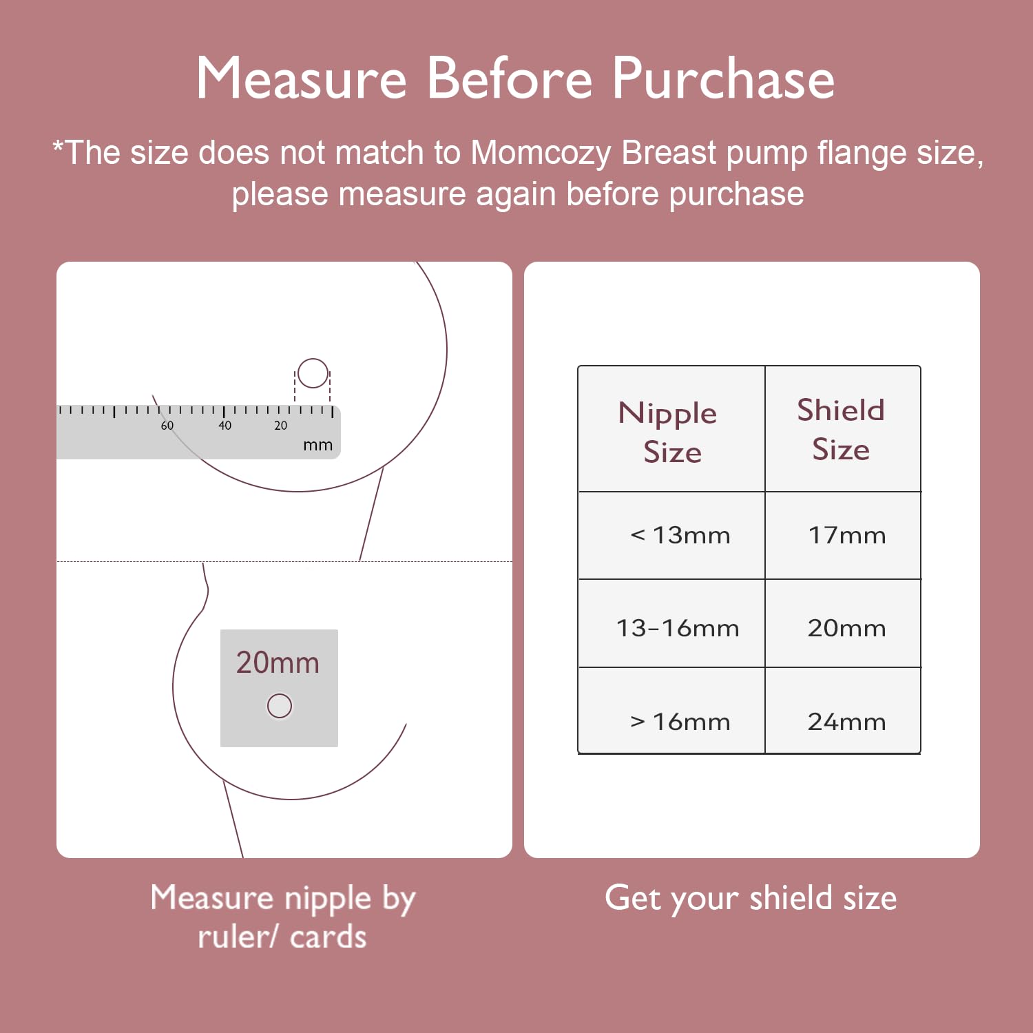 Momcozy contact nipple shields with 2mm opening to help steady latch