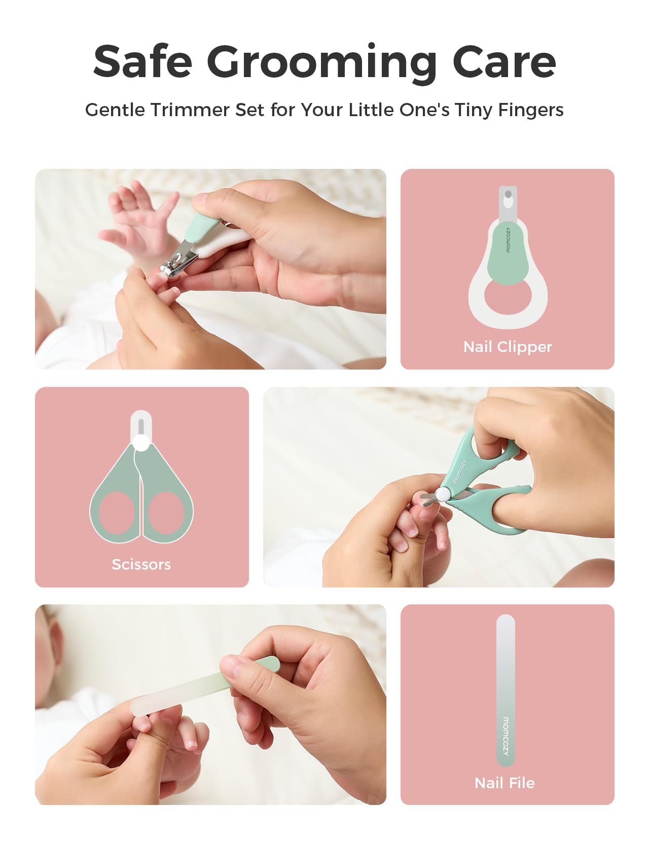 Momcozy nail file smooths edges for comfortable nails
