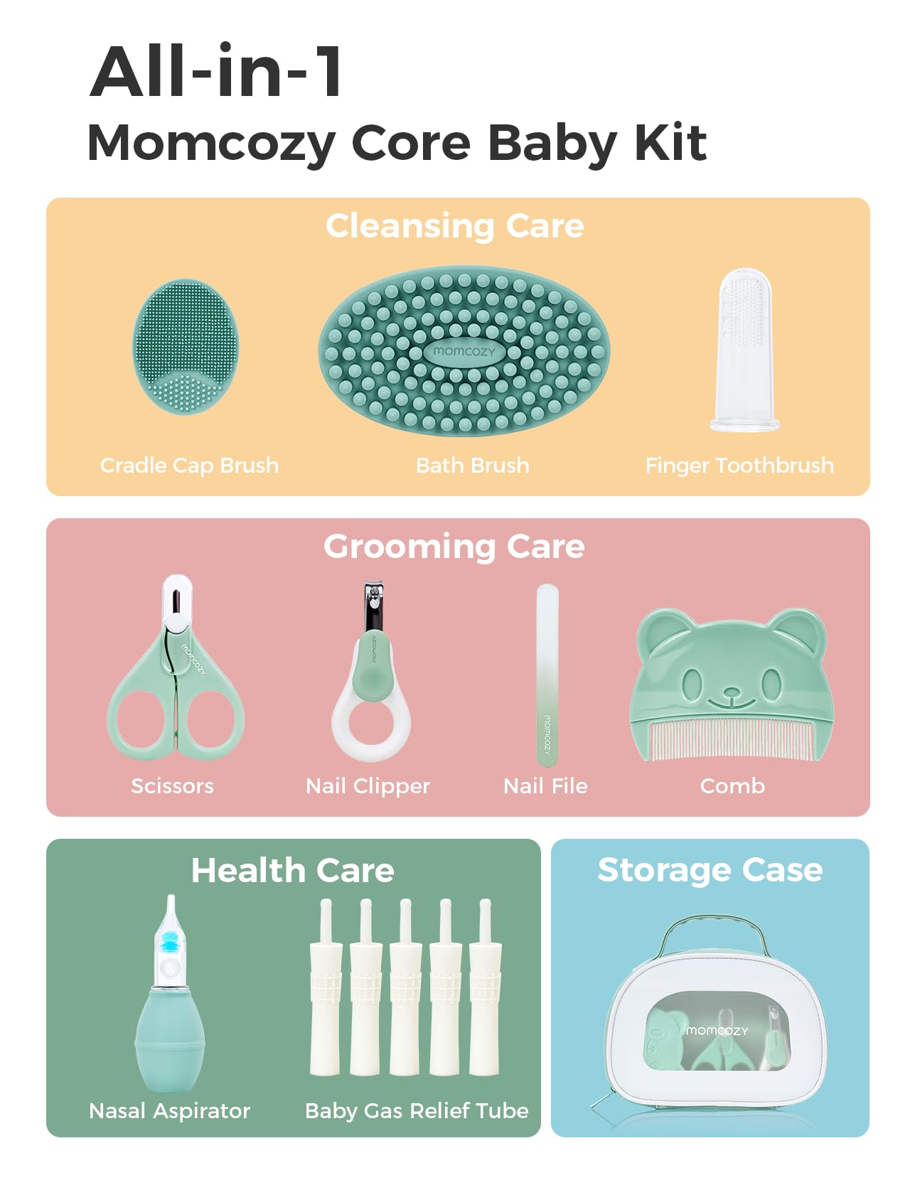 Momcozy nail scissors provide precise trimming for tiny baby nails