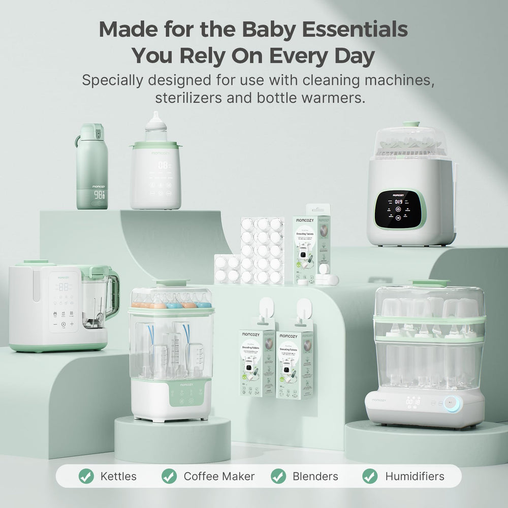 Momcozy descaling tablets tackle milk film residue during routine cleaning