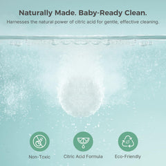 Momcozy descaling tablets packaging front view for safe cleaning