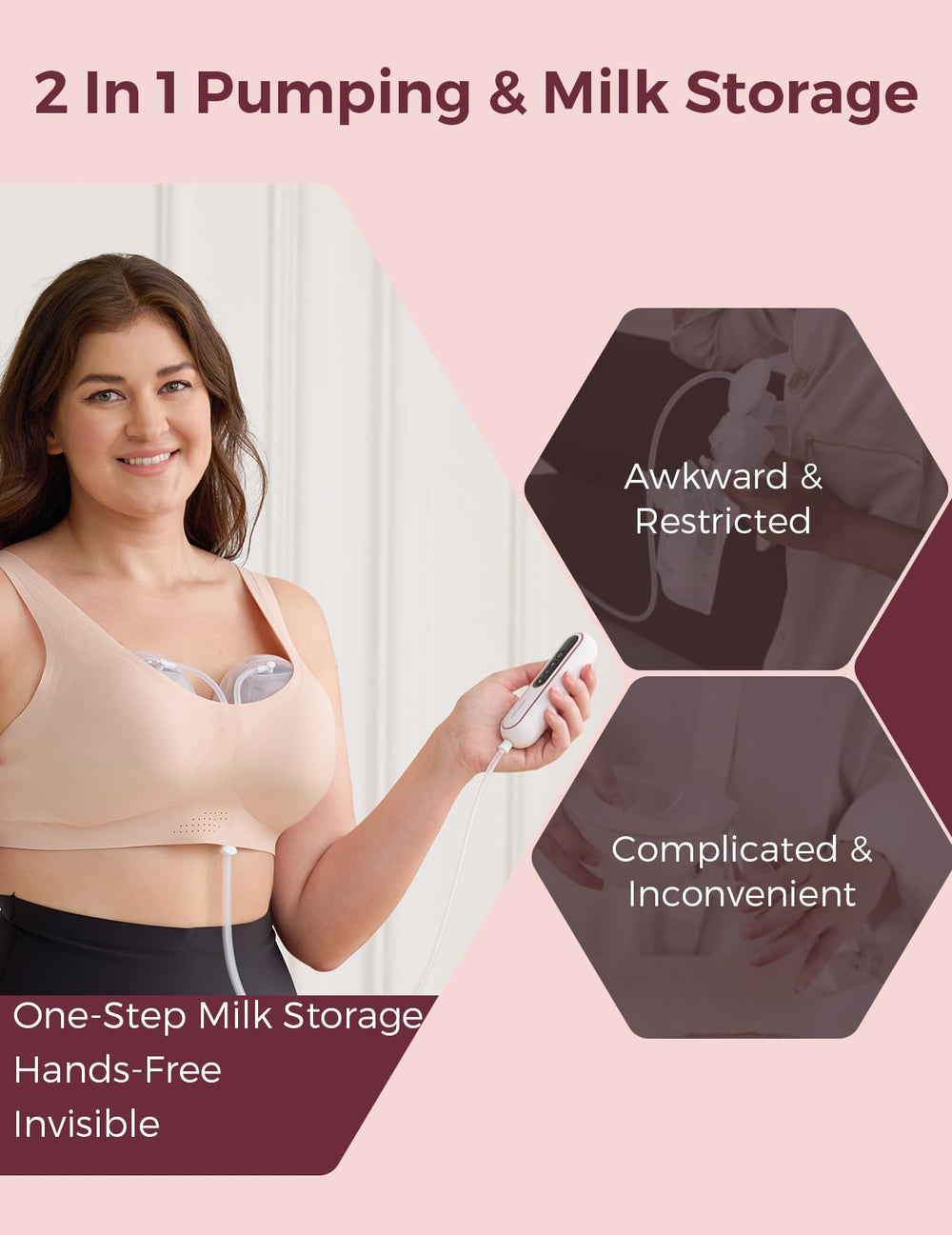 Momcozy direct-to-bag milk bags shown ready to store fresh milk securely