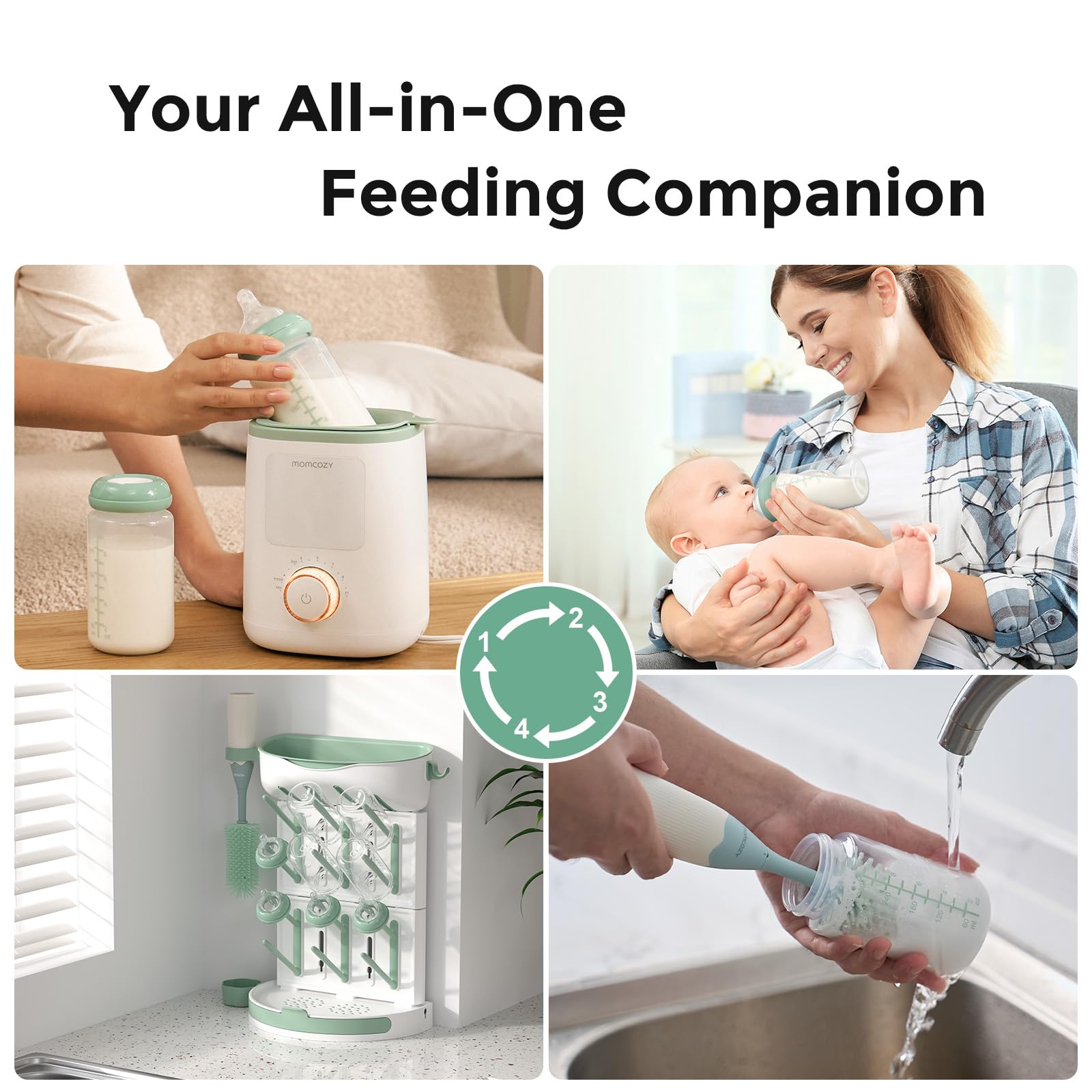Momcozy dishwasher-safe bottle makes cleaning quick and easy