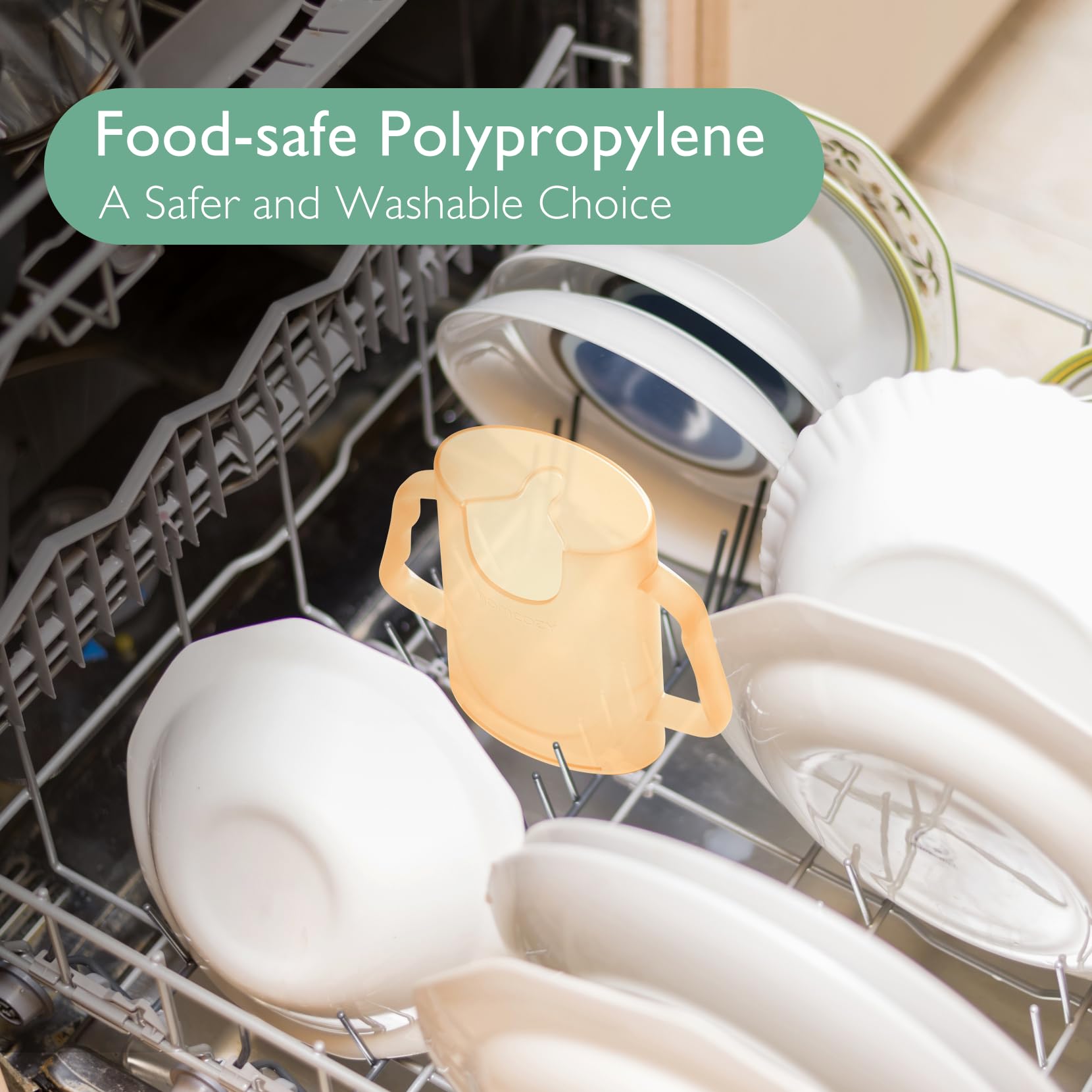 Momcozy dishwasher-safe design suggests simple cleanup after meals or snacks