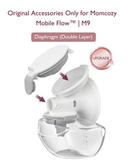Momcozy double-layed diaphragm part durable silicone for reliable pumping sessions.