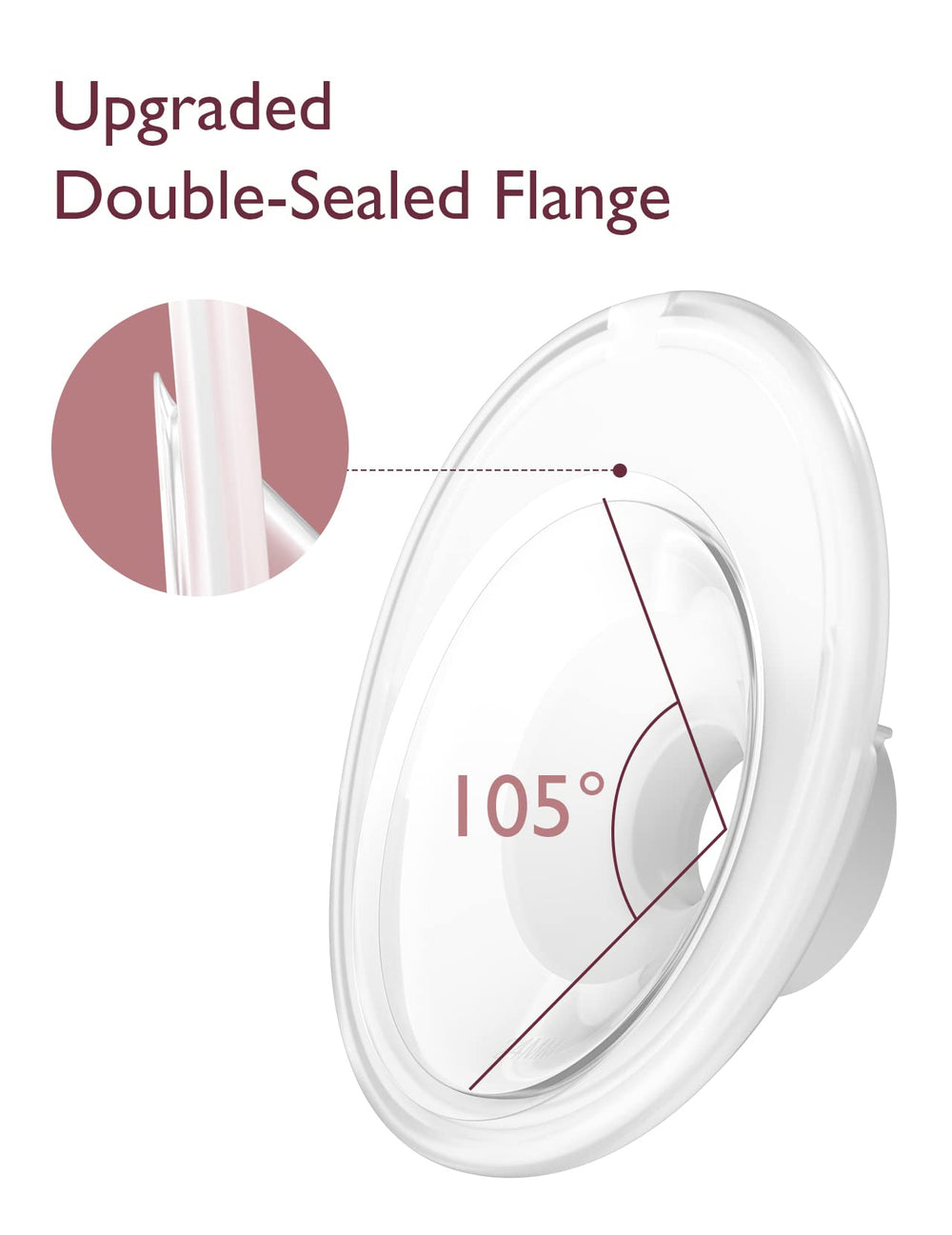 Momcozy 24mm flange on M5 illustrating seamless compatibility during use.