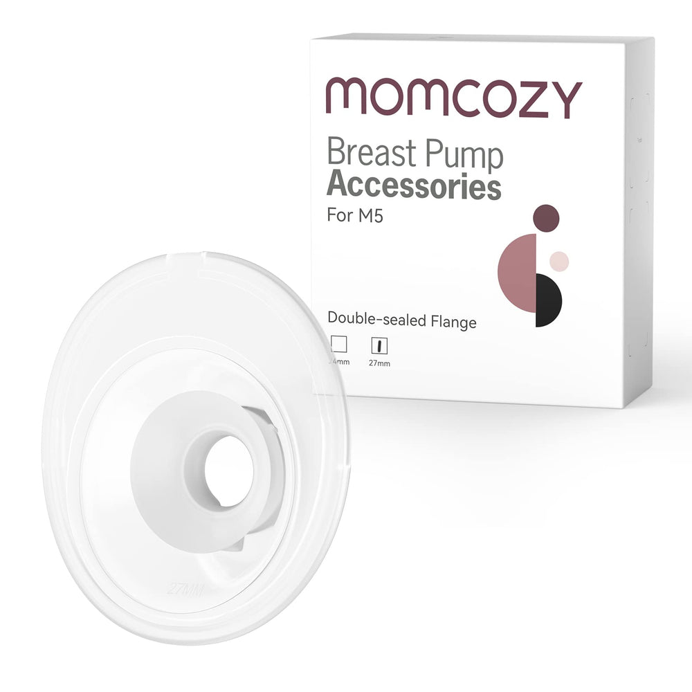 Momcozy double-sealed flange 27mm on M5 pump for better milk expression