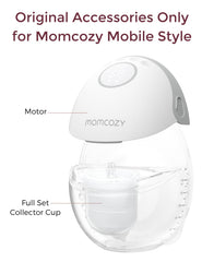 Momcozy 24mm DoubleFit flange enhances seal on Mobile Style M6 for secure milk capture.
