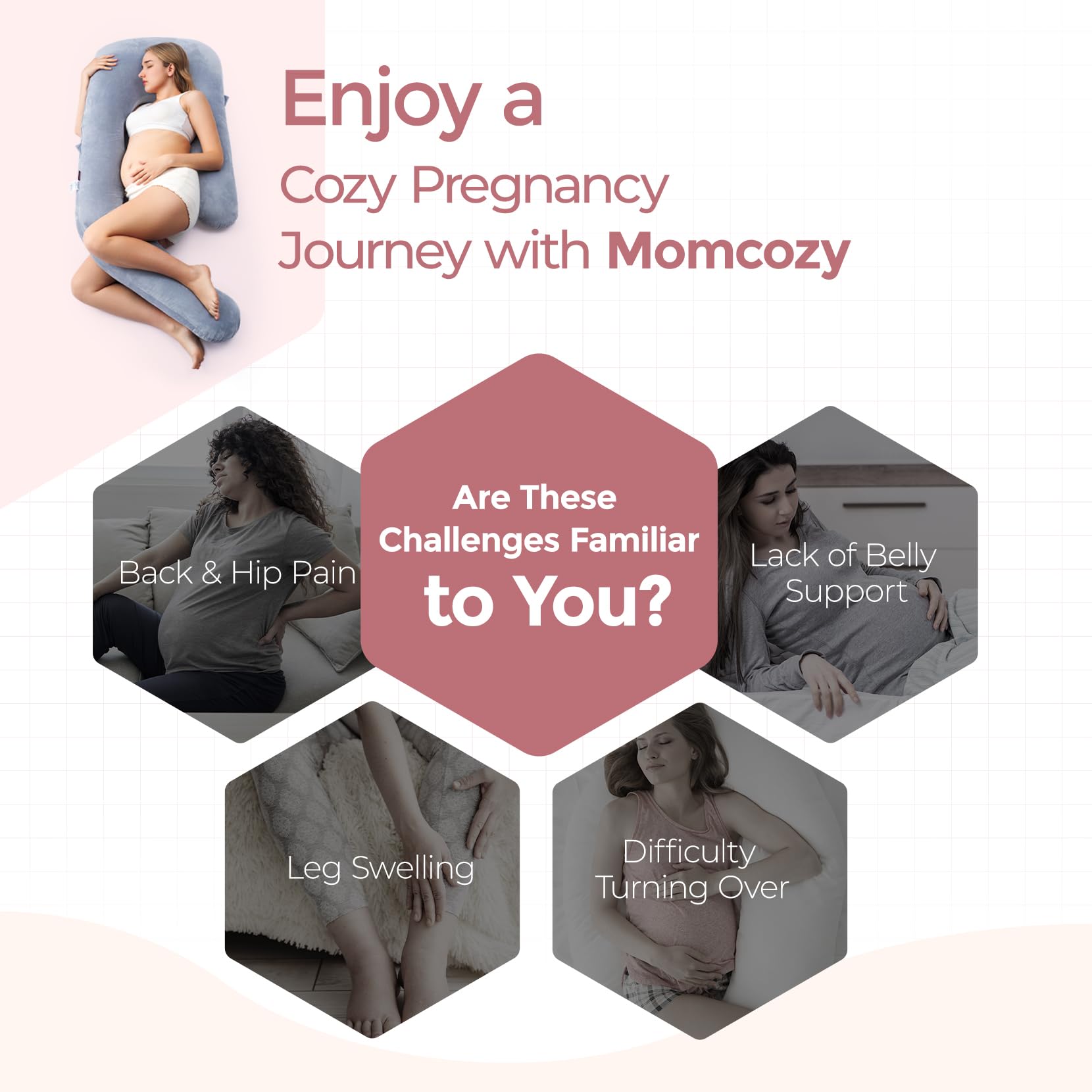 Momcozy Dreamlign U Pro bedroom setup highlights easy access at night.