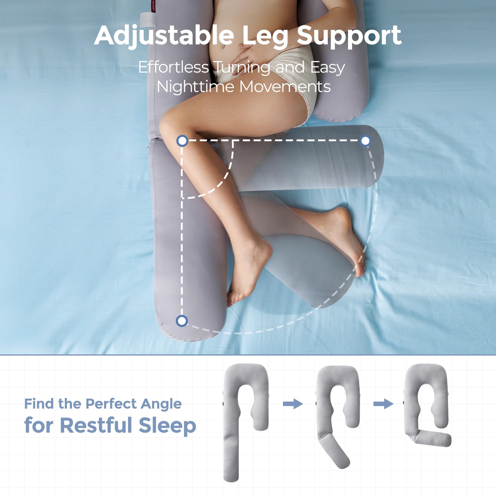 Momcozy Dreamlign U Pro pillow cooling cover helps you stay cool through the night.