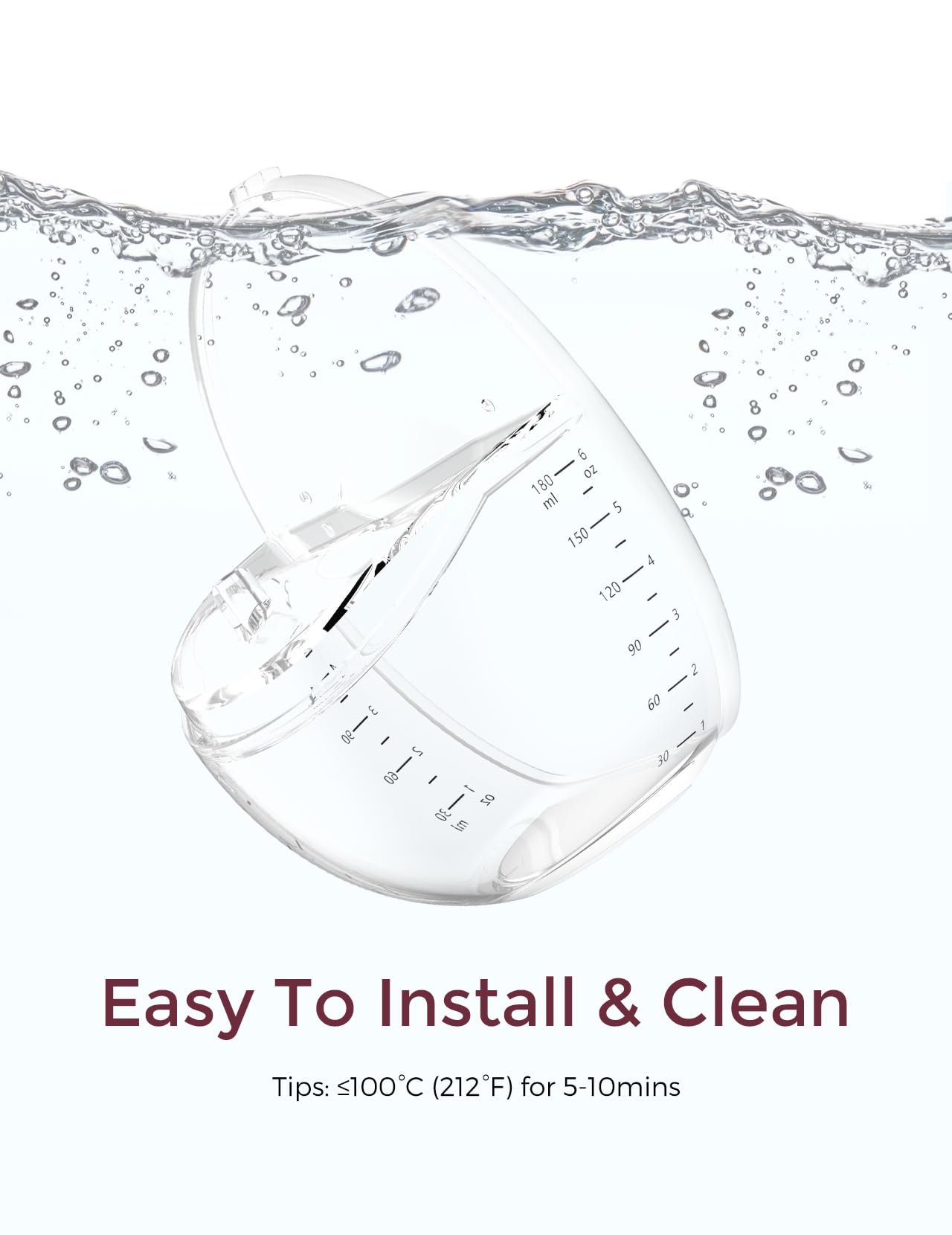 Momcozy parts clean quickly with warm soapy water after use.
