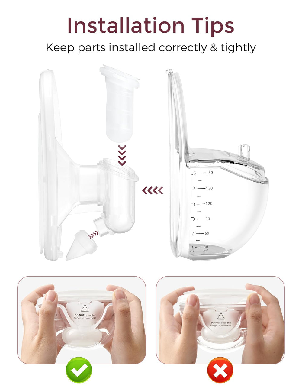 Momcozy easy-cleaning components simplify post-use sanitation with warm soapy water.