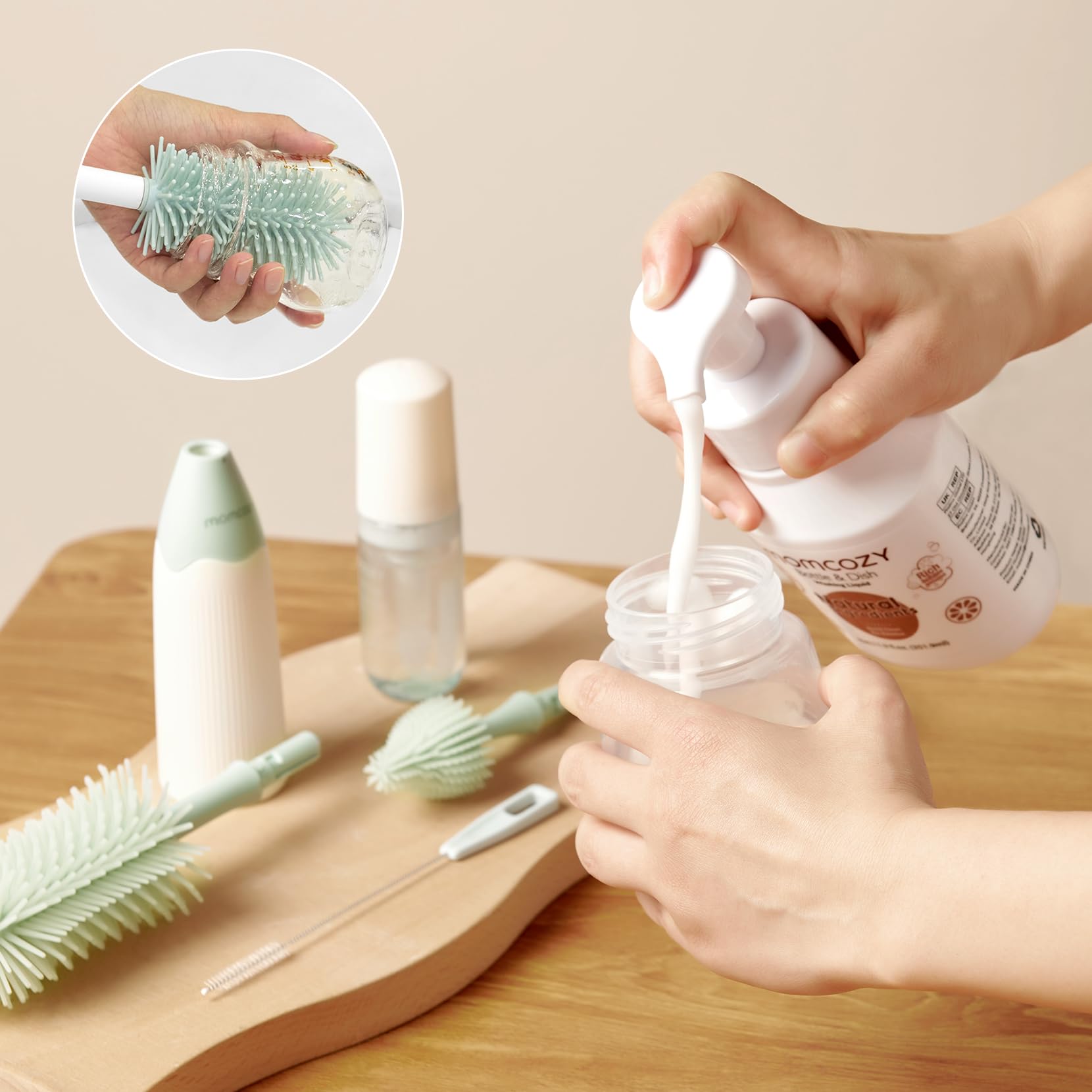 Momcozy rinse-friendly cleaning fluid leaves no residue or odor