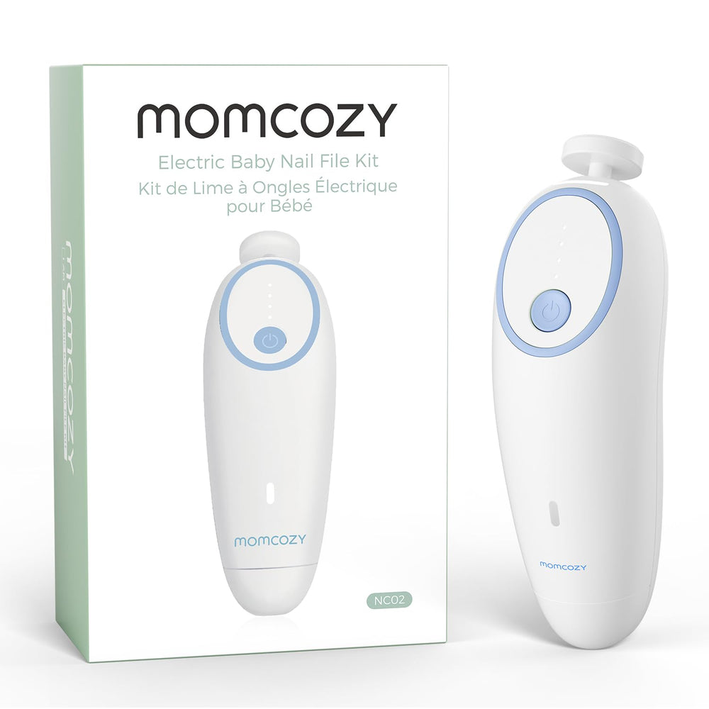 Momcozy Electric nail tool blue with adjustable speeds for the whole family.