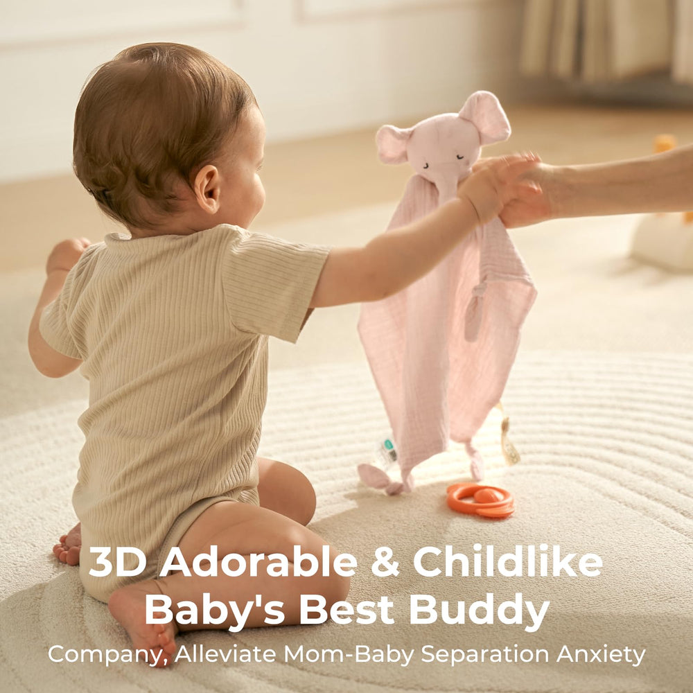 Momcozy Elephant Lovey anti-pilling material maintains softness over time