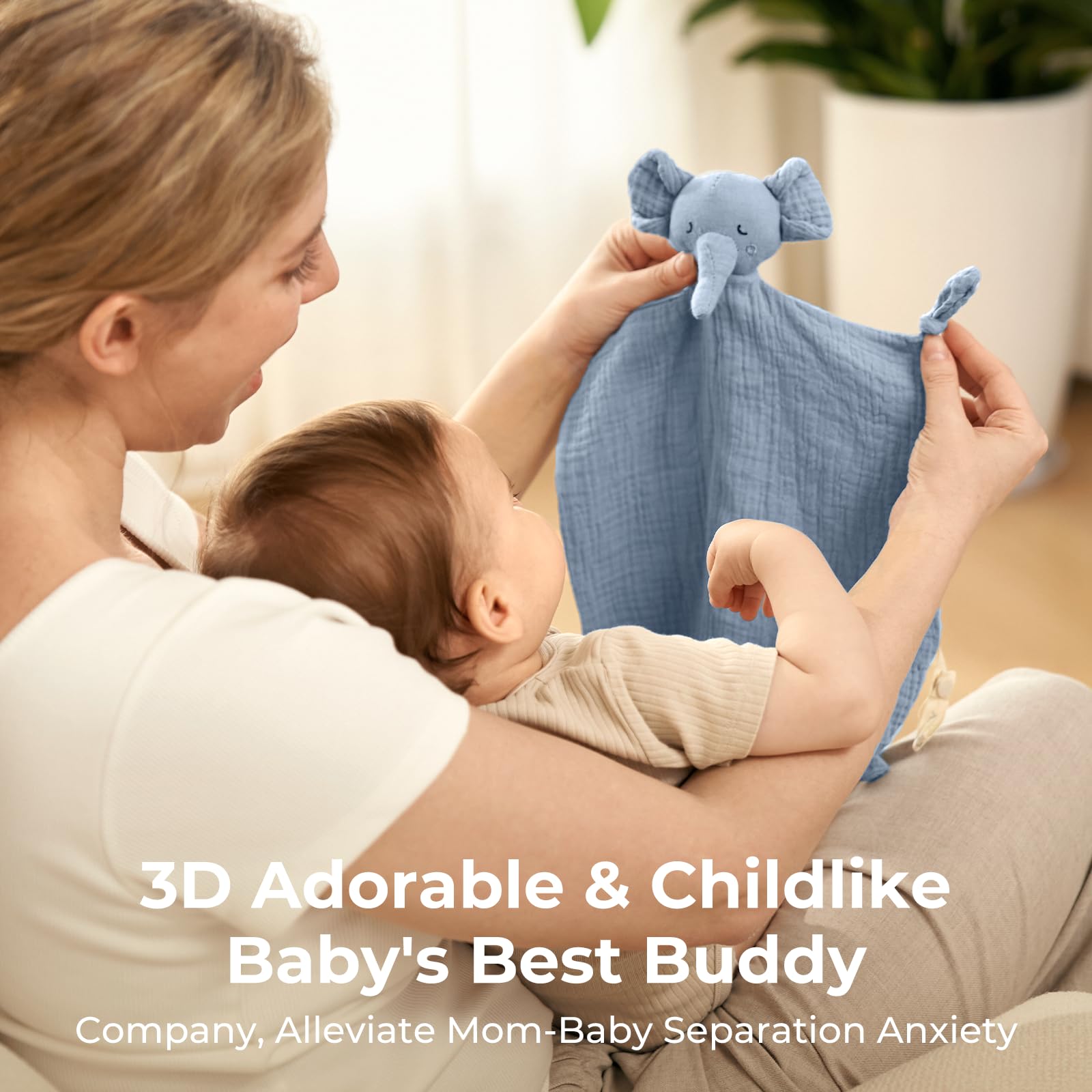 Momcozy Elephant Lovey gift box presentation makes a ready newborn gift.