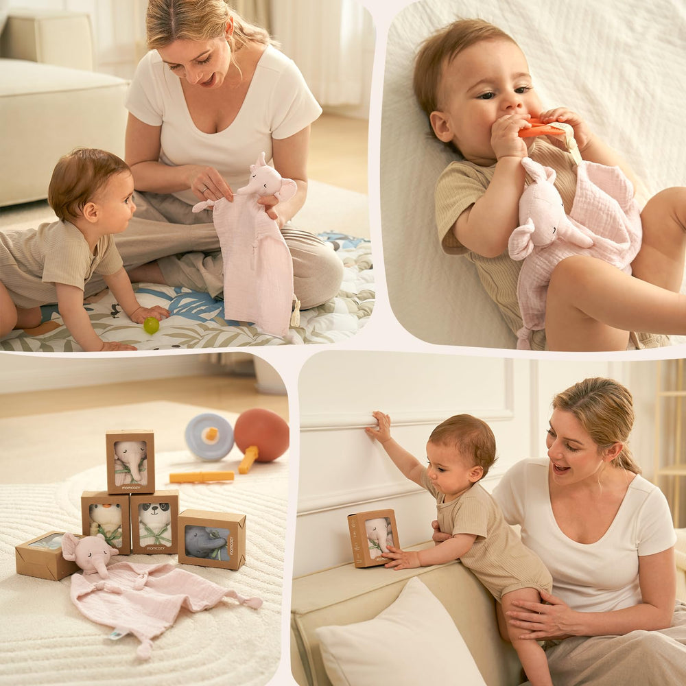 Momcozy Elephant Lovey 14-inch size suited for tiny hands and travel