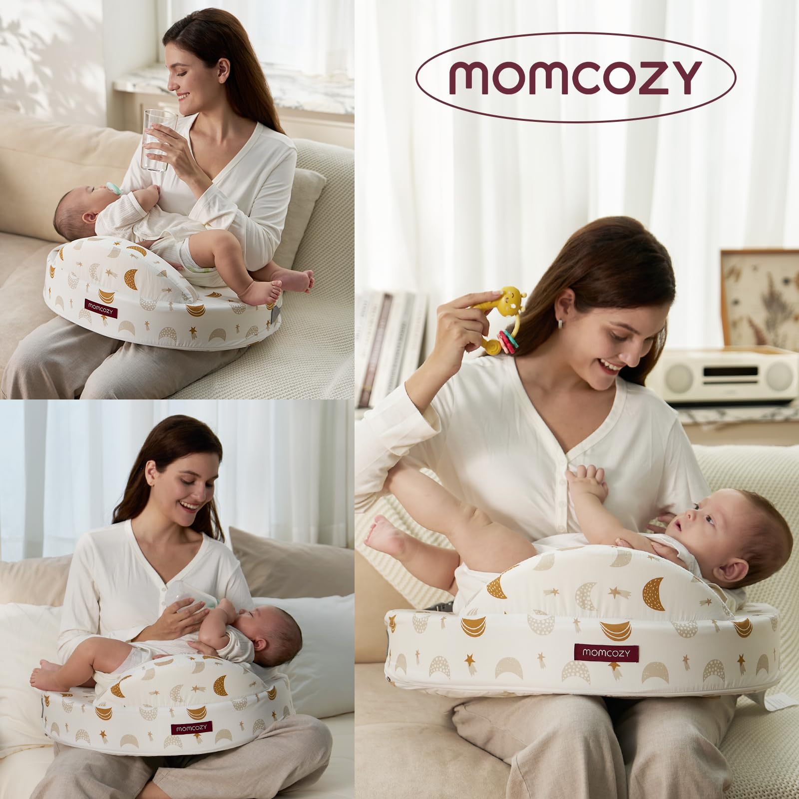 Momcozy ergonomic-arm-support aids proper latch and comfortable feeding