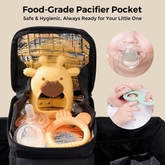 Momcozy Extra Large Stroller Organizer Max insulated cup holders maintain drink temperature on outings
