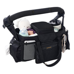 Momcozy Extra Large Stroller Organizer Max pacifier pocket keeps pacifiers clean and accessible