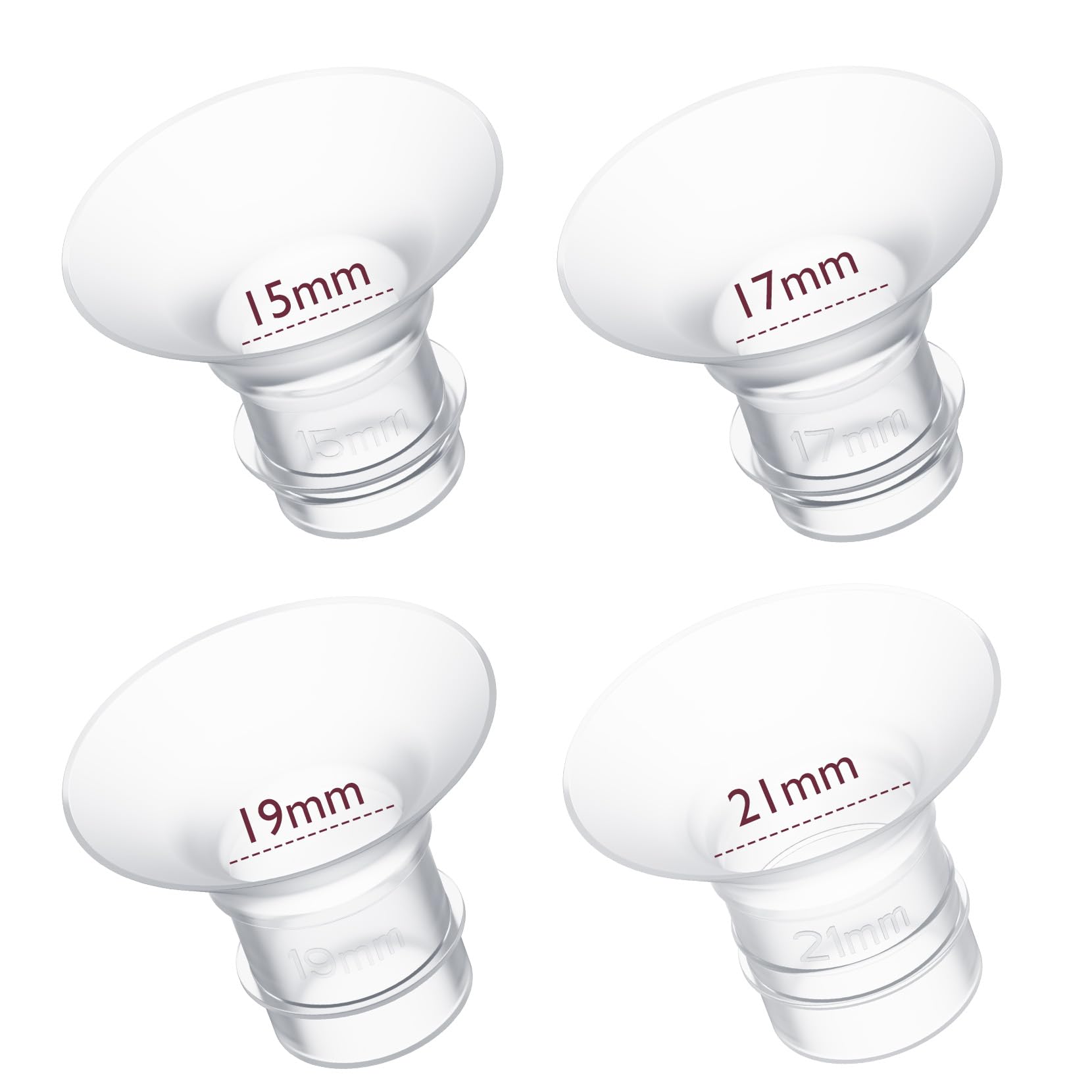 Momcozy flange insert 15mm close-up, enabling comfortable pumping with 24mm shields.