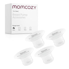 Momcozy flange insert 15mm pack provides precise fit for comfortable pumping.