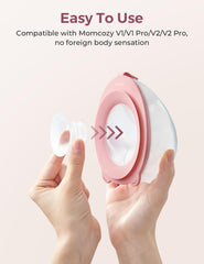 Momcozy flange insert closeup in silicone, BPA-free material