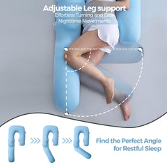 Momcozy full-body 5-point support aligns head, back, belly, hips, and legs