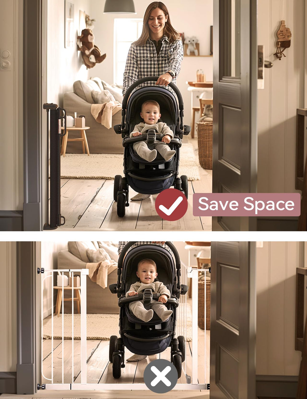 Momcozy installation kit includes templates and hardware for quick setup.