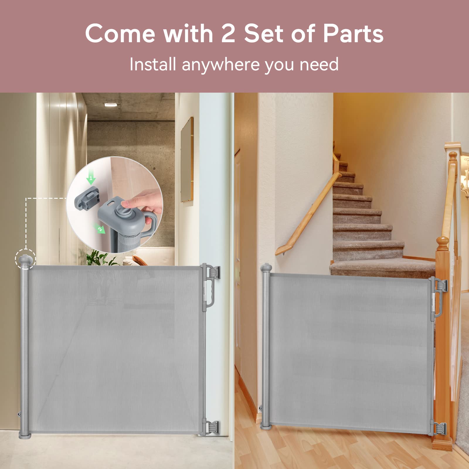 Momcozy gate wall spacers help align mounting without altering the walls.