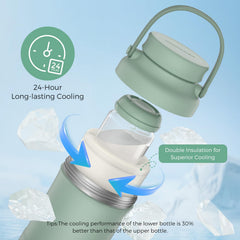 Momcozy Cooling Gel Tube closeup shows ice-free gel for reliable cooling.